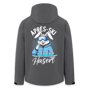 Apres Ski Haserl - Recycelte Männer Softshell-Jacke von Stanley/Stella - Schwarz - Hinten - AI Model Male 185 light (185cm)
