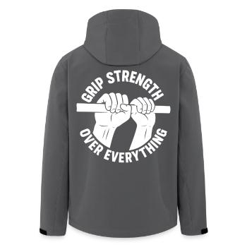 Calisthenics Grip Strength Over Everything Workout - Men’s Recycled Softshell Jacket by Stanley/Stella - black - Back - AI Model Male 185 light (185cm)