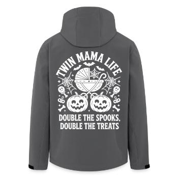Twin Mama Life Double The Spooks Gâteries Halloween - Veste softshell homme en polyester recyclé Stanley/Stella - noir - Dos - AI Model Male 185 light (185cm)