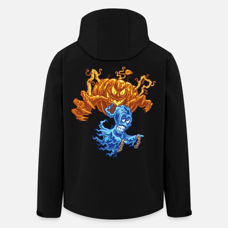 🎃Spukhafter Kürbis-Geisterjäger 👻 - Recycelte Männer Softshell-Jacke von Stanley/Stella - Schwarz