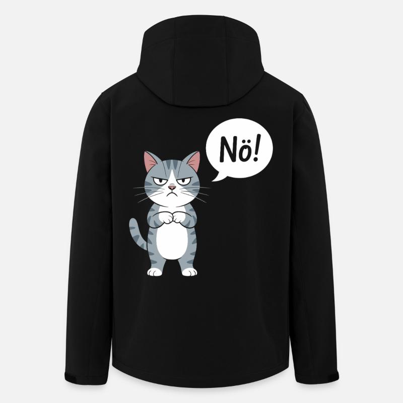 Nö! Lustige Katze Mit Spruch - Recycelte Männer Softshell-Jacke von Stanley/Stella - Schwarz