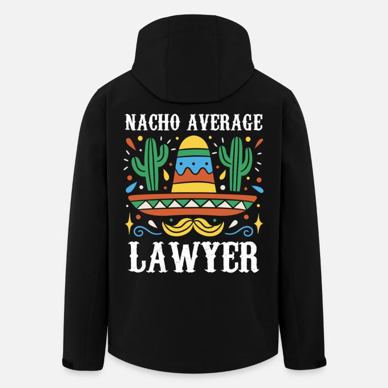 Nacho Average Lawyer Illustration - Men’s Recycled Softshell Jacket by Stanley/Stella - black