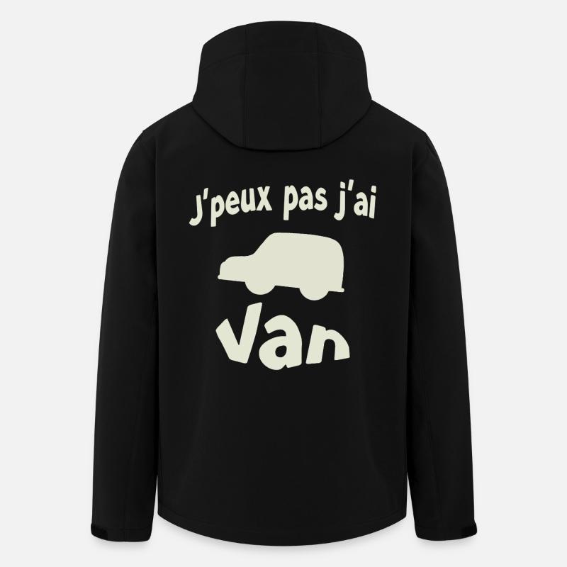J'peux pas j'ai Van - Veste softshell homme en polyester recyclé Stanley/Stella - noir