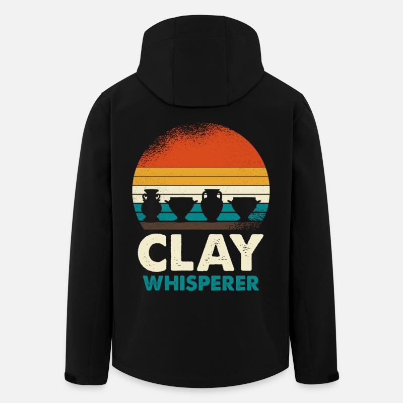 Clay Whisperer Sunset - Men’s Recycled Softshell Jacket by Stanley/Stella - black