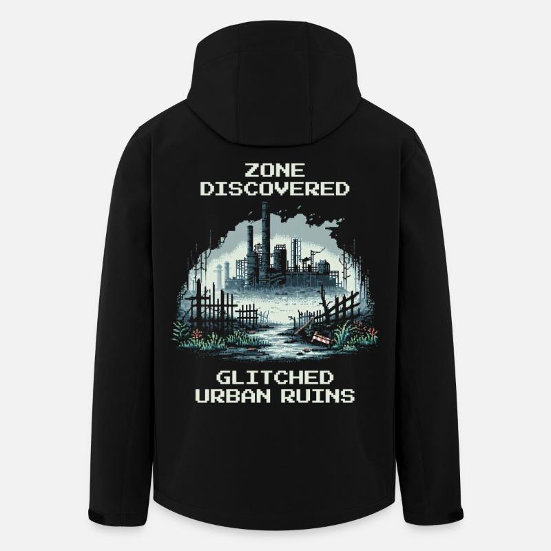 Zone Discovered: Bugged City Ruins - Men’s Recycled Softshell Jacket by Stanley/Stella - black