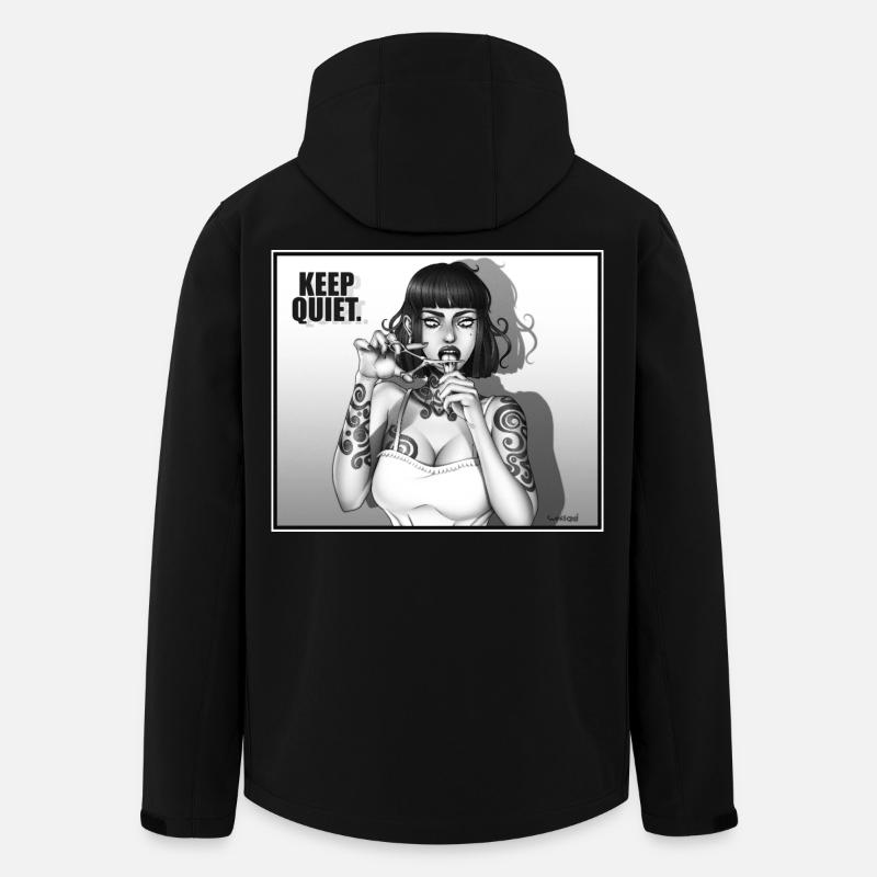 KEEP_QUIET - Veste softshell homme en polyester recyclé Stanley/Stella - noir