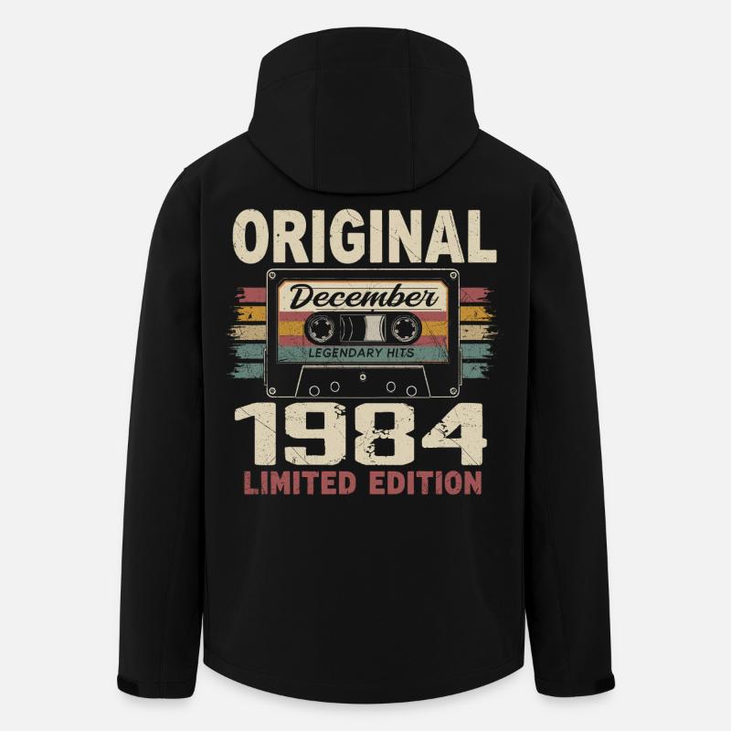 December 1984 Birthday Gift - Men’s Recycled Softshell Jacket by Stanley/Stella - black