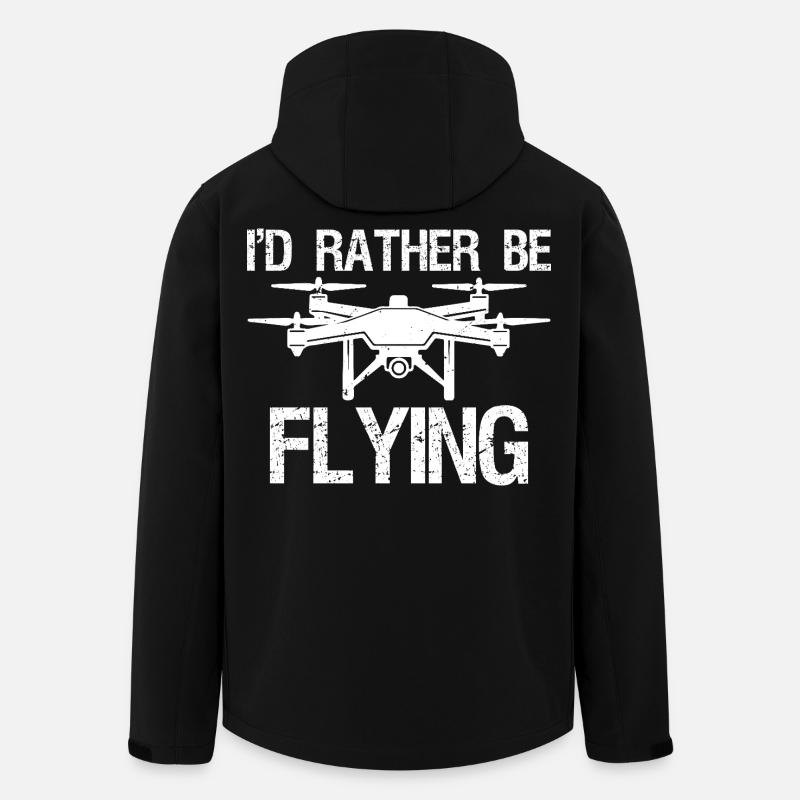 I'd rather be flying - Men’s Recycled Softshell Jacket by Stanley/Stella - black