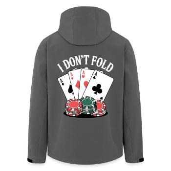 Pliez les cartes de poker - Veste softshell homme en polyester recyclé Stanley/Stella - noir - Dos - AI Model Male 185 light (185cm)