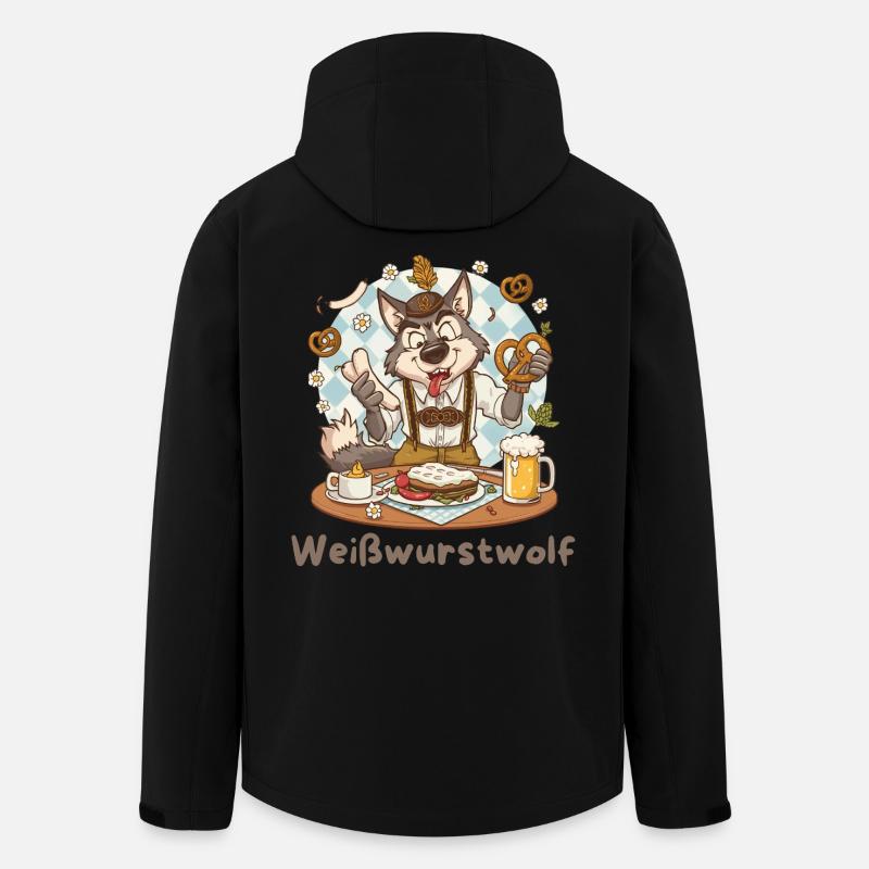 Weißwurst grinder Kochheld Bavarian - Men’s Recycled Softshell Jacket by Stanley/Stella - black