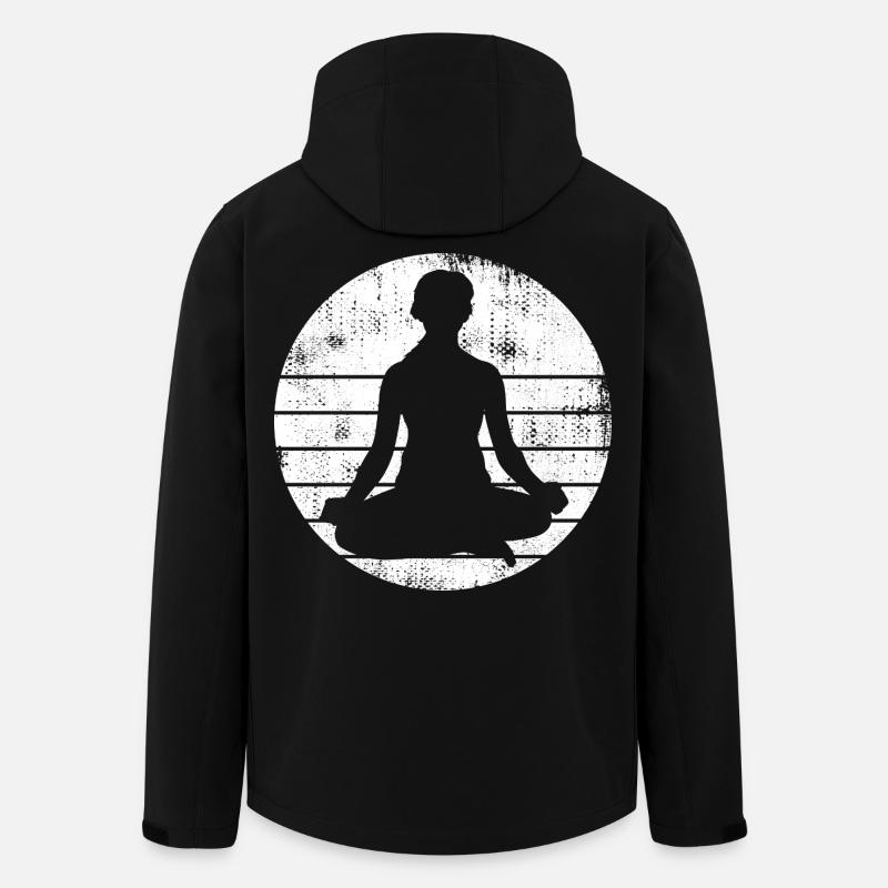 Yogi Sketch - Recycelte Männer Softshell-Jacke von Stanley/Stella - Schwarz