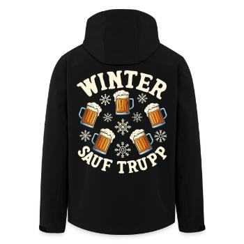 Winter Booze Squad - Men’s Recycled Softshell Jacket by Stanley/Stella - black - Back - AI Model Male 185 light (185cm)