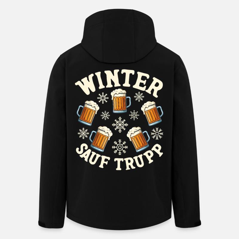Escouade d’alcool d’hiver - Veste softshell homme en polyester recyclé Stanley/Stella - noir