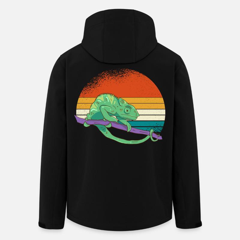 Sonnenuntergang Chamäleon - Recycelte Männer Softshell-Jacke von Stanley/Stella - Schwarz