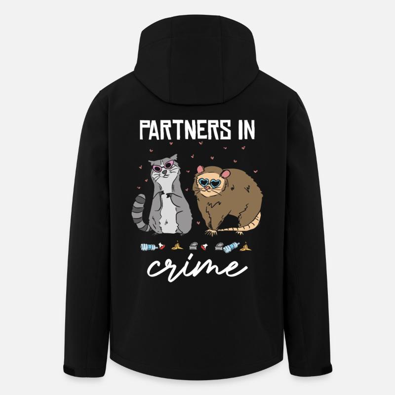 Partner in Crime Cat Duo - Men’s Recycled Softshell Jacket by Stanley/Stella - black