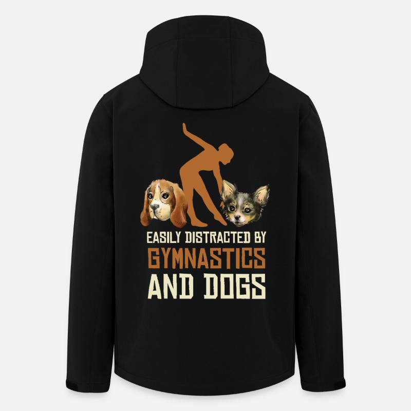 Distraction by gymnastics and dogs - Men’s Recycled Softshell Jacket by Stanley/Stella - black
