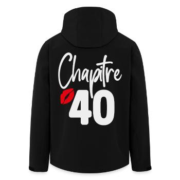 Kapitel 40 Geburtstagsgeschenk Frau 40 Jahre - Recycelte Männer Softshell-Jacke von Stanley/Stella - Schwarz - Hinten - AI Model Male 185 light (185cm)