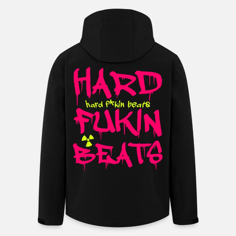Hard Fukin Beats Graffiti Tee - Recycelte Männer Softshell-Jacke von Stanley/Stella - Schwarz