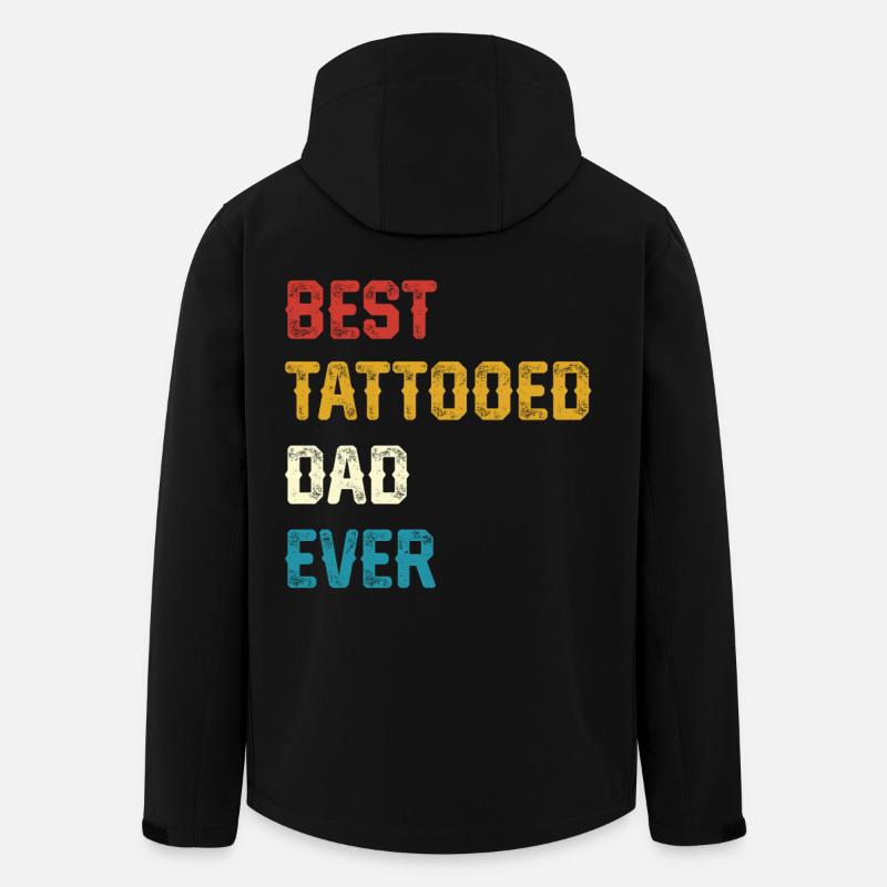 Bester tätowierter Vater Ever - Recycelte Männer Softshell-Jacke von Stanley/Stella - Schwarz