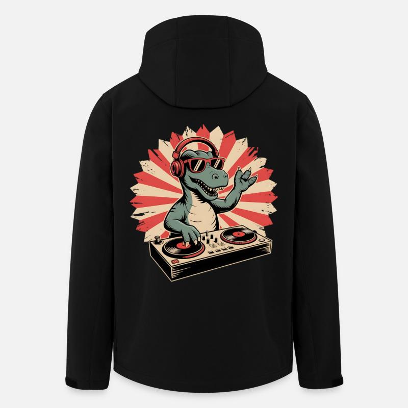 Alligator DJ im Retro-Rhythm - Recycelte Männer Softshell-Jacke von Stanley/Stella - Schwarz