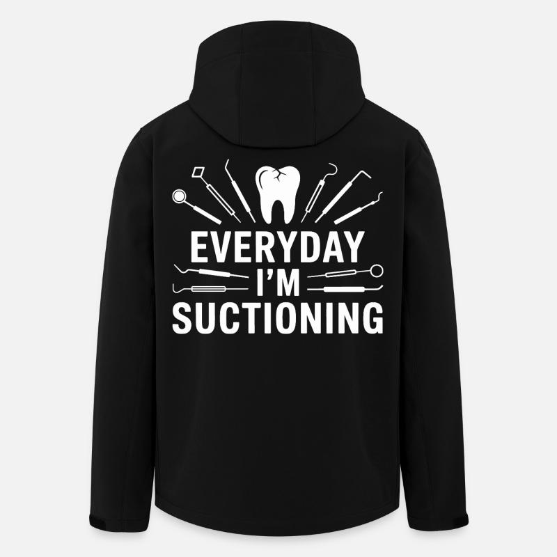 Dentist Everyday Everyday Suctioning - Men’s Recycled Softshell Jacket by Stanley/Stella - black