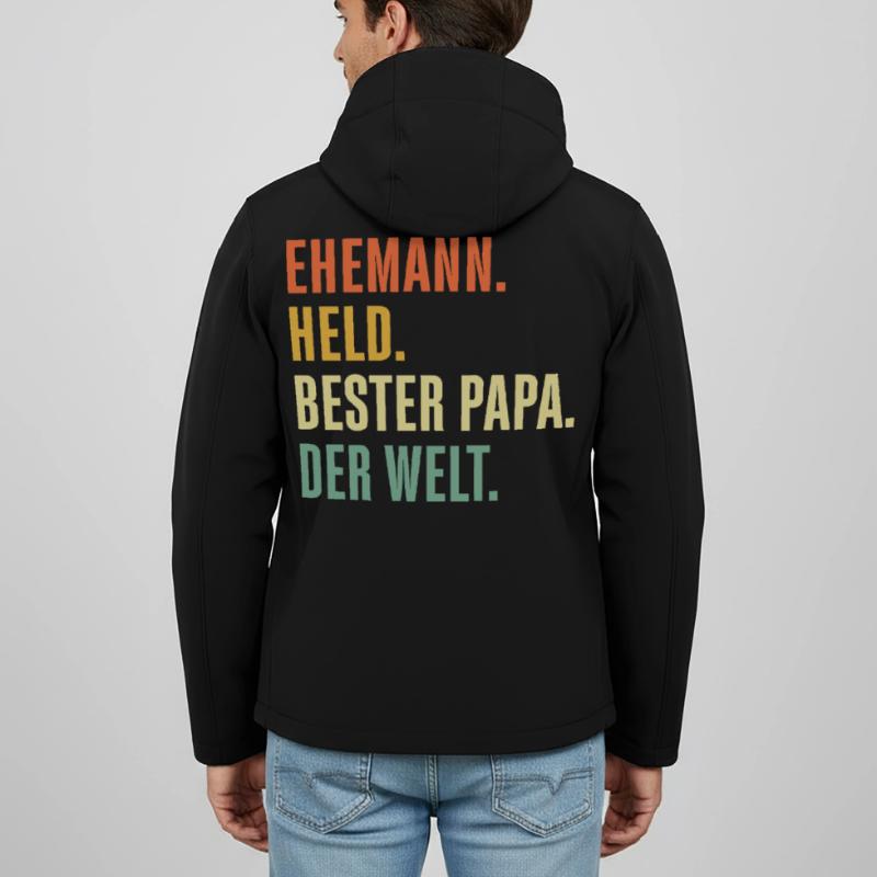 Vatertag Geschenkidee Bester Papa der Welt Ehemann Recycelte Männer Softshell-Jacke von Stanley/Stella