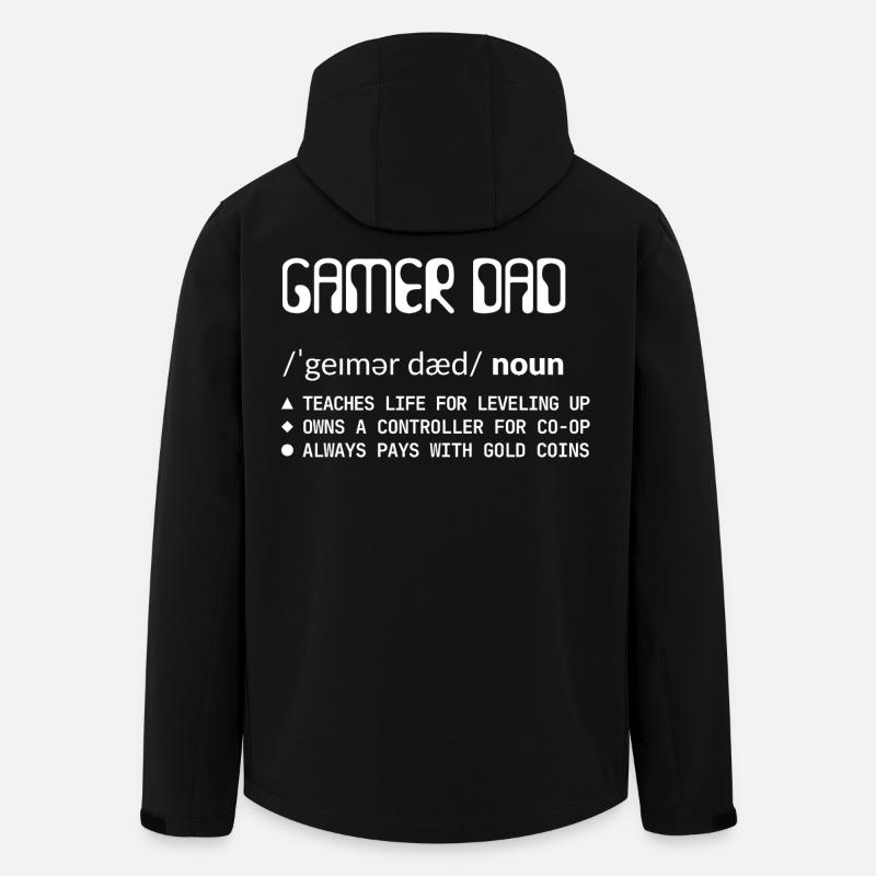 Gamer Dad - Konsolen Papa Weiss - Recycelte Männer Softshell-Jacke von Stanley/Stella - Schwarz