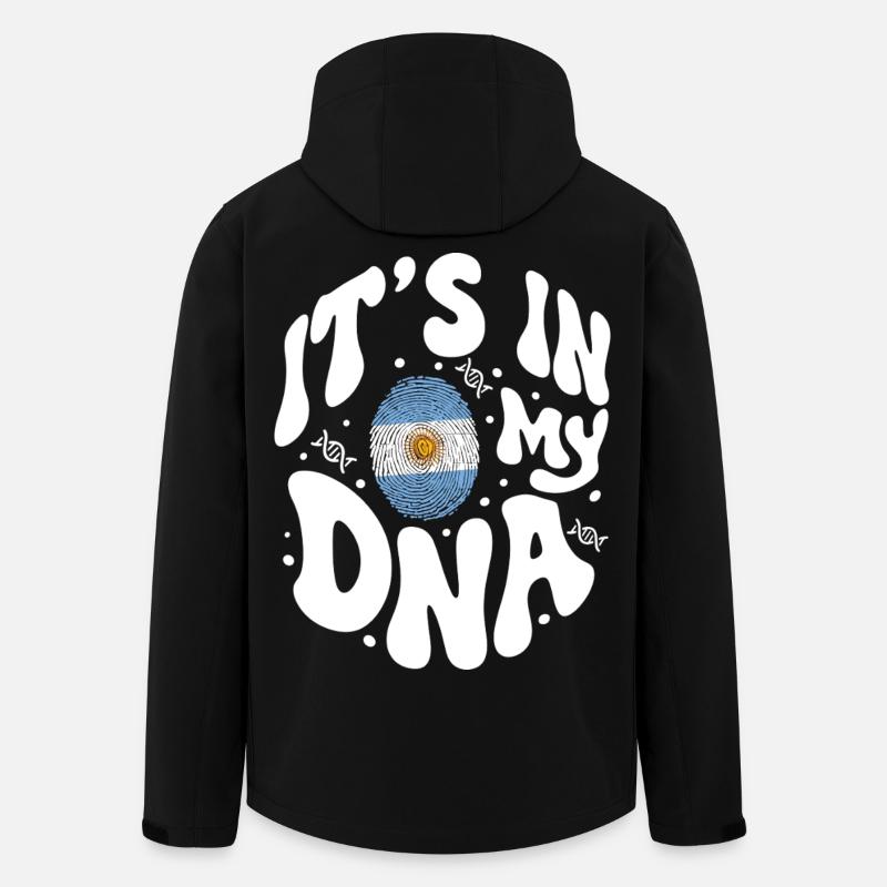 Argentinian DNA Argentina Flag Hispanic - Men’s Recycled Softshell Jacket by Stanley/Stella - black