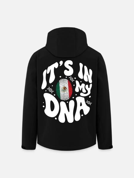 Mexican DNA Mexico Flag Hispanic - Men’s Recycled Softshell Jacket by Stanley/Stella - black