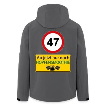 47 From now on only hop smoothie - Men’s Recycled Softshell Jacket by Stanley/Stella - black - Back - AI Model Male 185 light (185cm)