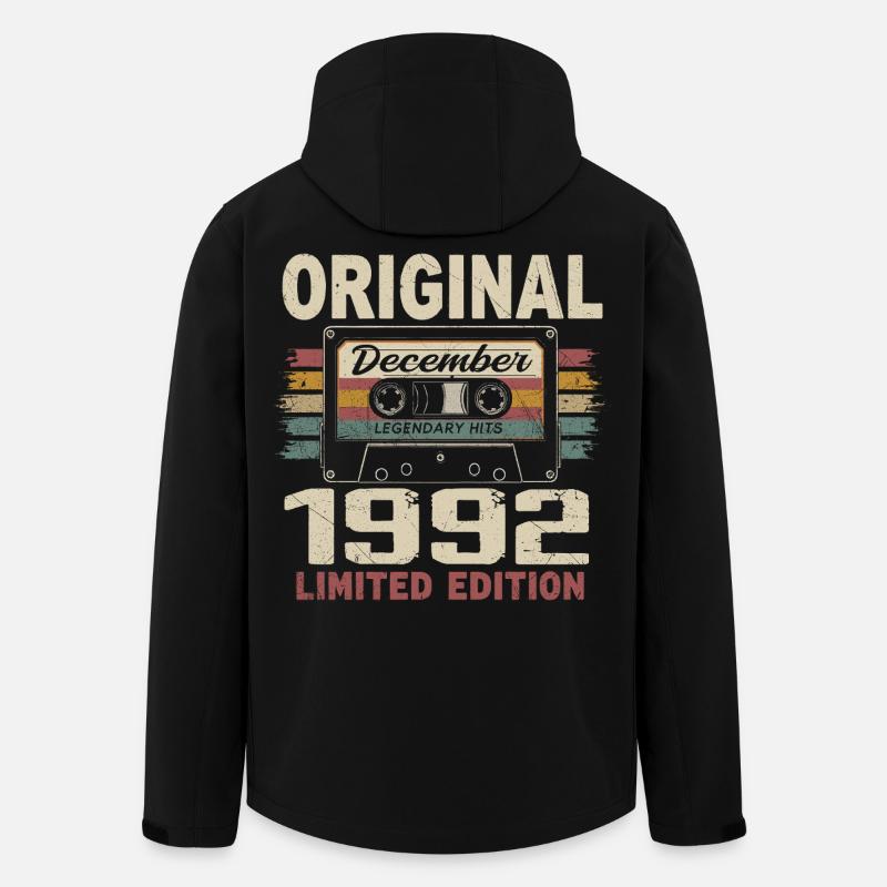 Cadeau D'anniversaire Décembre 1992 - Veste softshell homme en polyester recyclé Stanley/Stella - noir