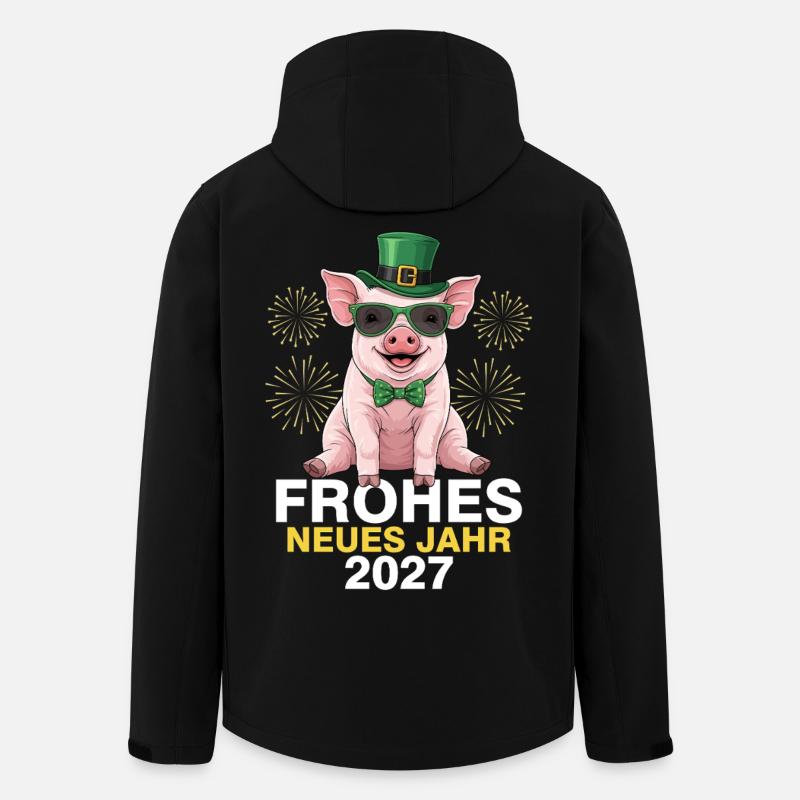 Bonne Année 2027 - Veste softshell homme en polyester recyclé Stanley/Stella - noir