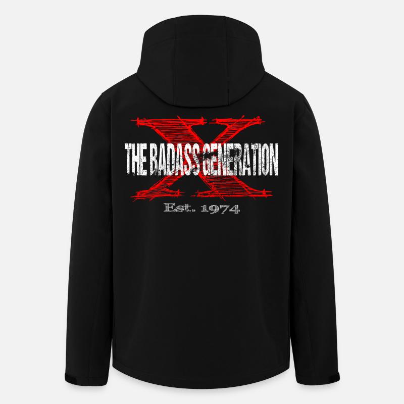 Génération X 1974 Rétro - Veste softshell homme en polyester recyclé Stanley/Stella - noir