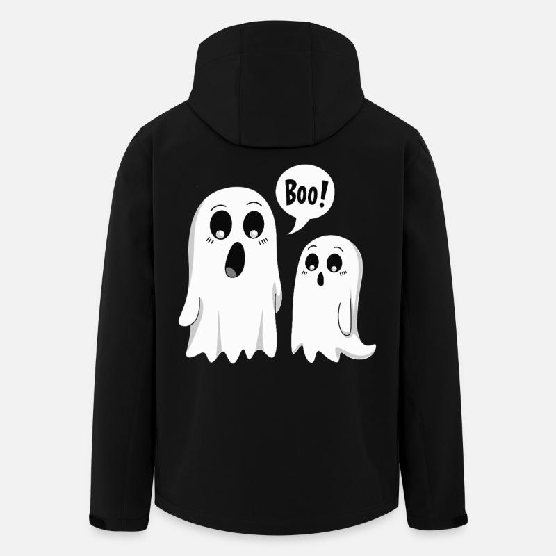 Halloween Cute Boo Ghosts - Men’s Recycled Softshell Jacket by Stanley/Stella - black