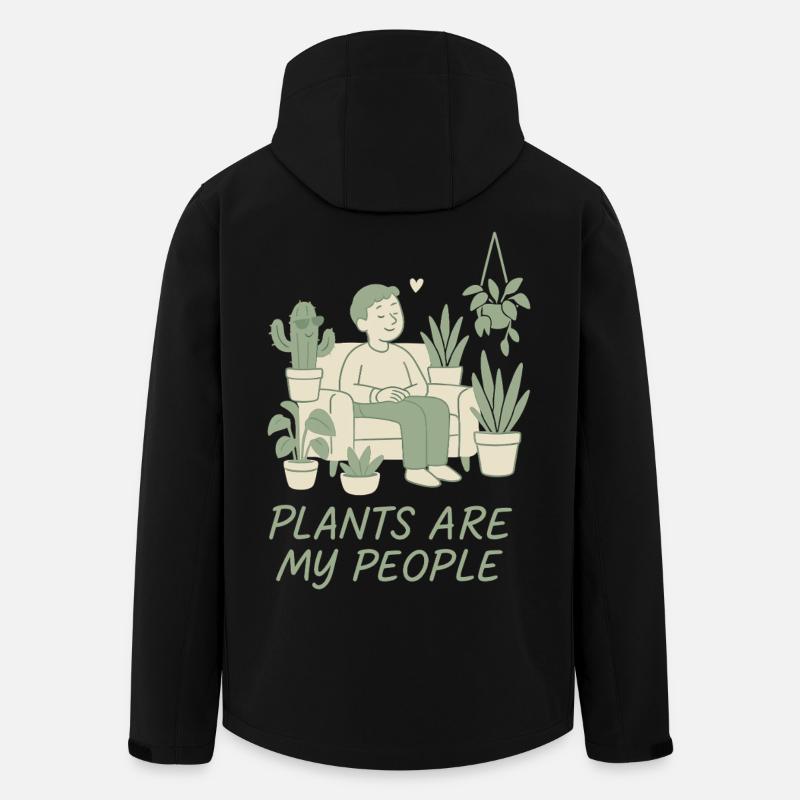 Pflanzen Sind Meine Freunde - Recycelte Männer Softshell-Jacke von Stanley/Stella - Schwarz