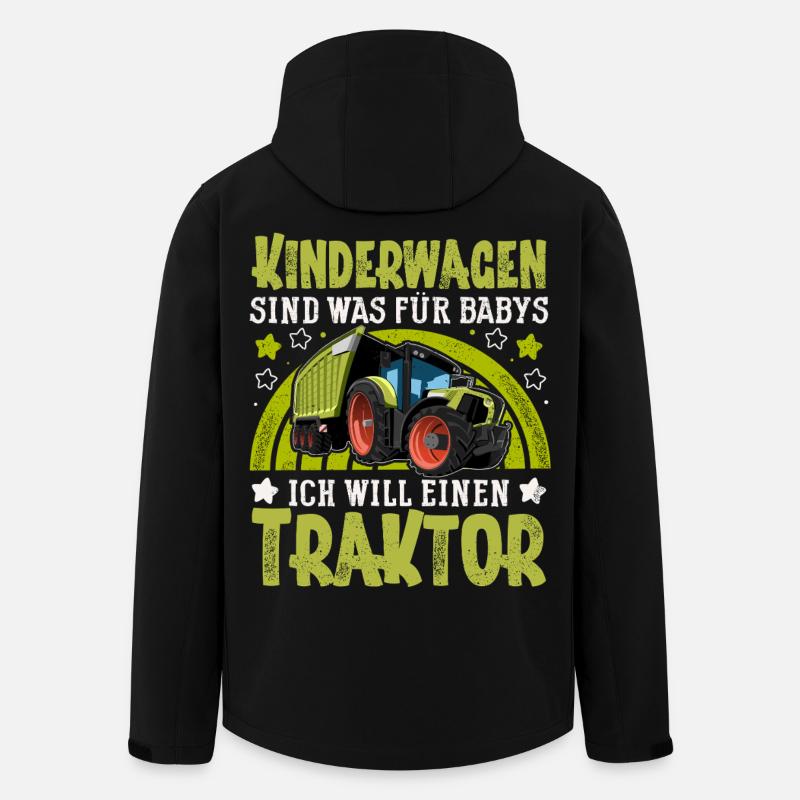 Traktor Kinder Lustiger Spruch - Recycelte Männer Softshell-Jacke von Stanley/Stella - Schwarz