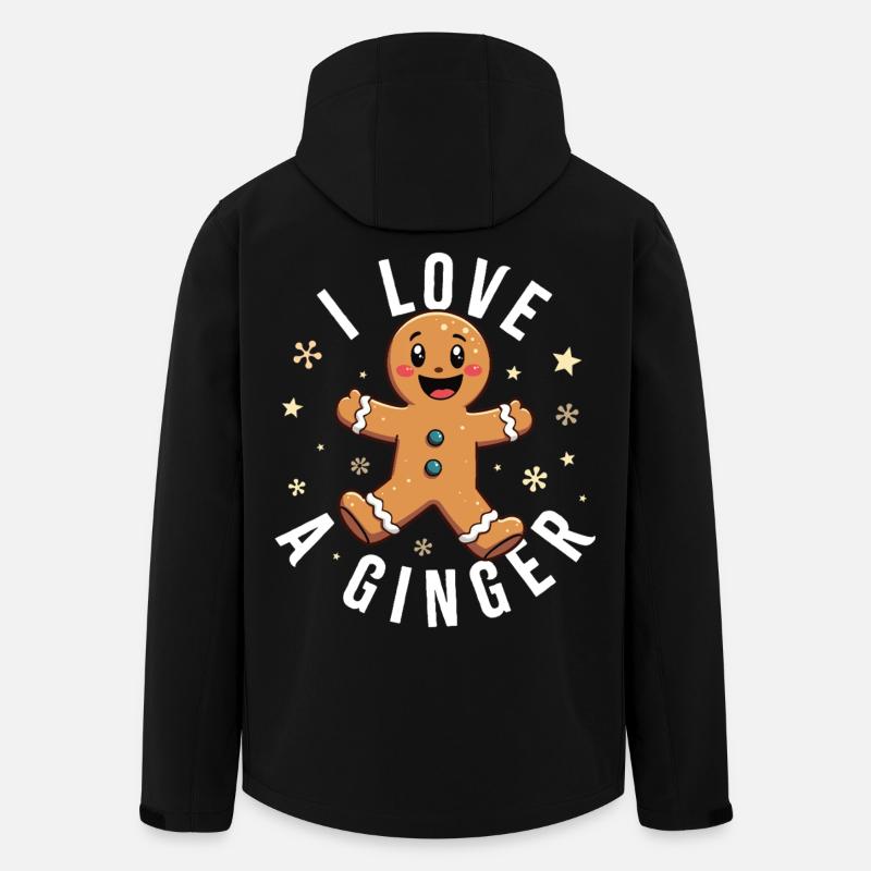 J’adore un gingembre - Veste softshell homme en polyester recyclé Stanley/Stella - noir