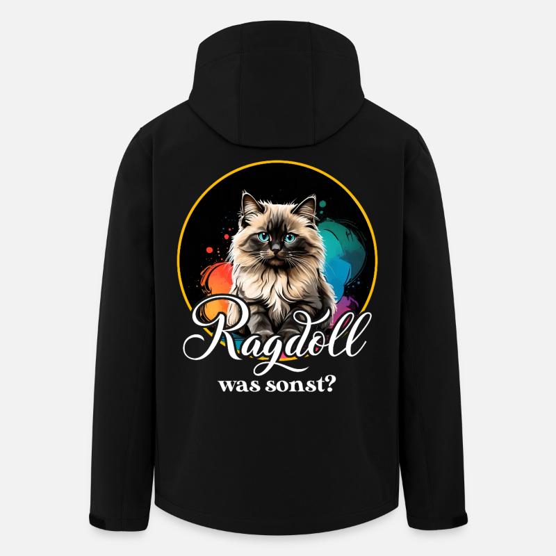 Ragdoll Katze - Recycelte Männer Softshell-Jacke von Stanley/Stella - Schwarz