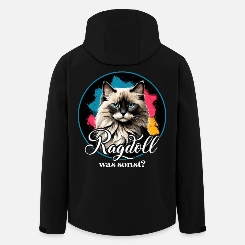 Ragdoll  Katze - Recycelte Männer Softshell-Jacke von Stanley/Stella - Schwarz