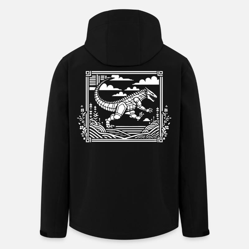 Kaiju Japan Art Style Design - Men’s Recycled Softshell Jacket by Stanley/Stella - black