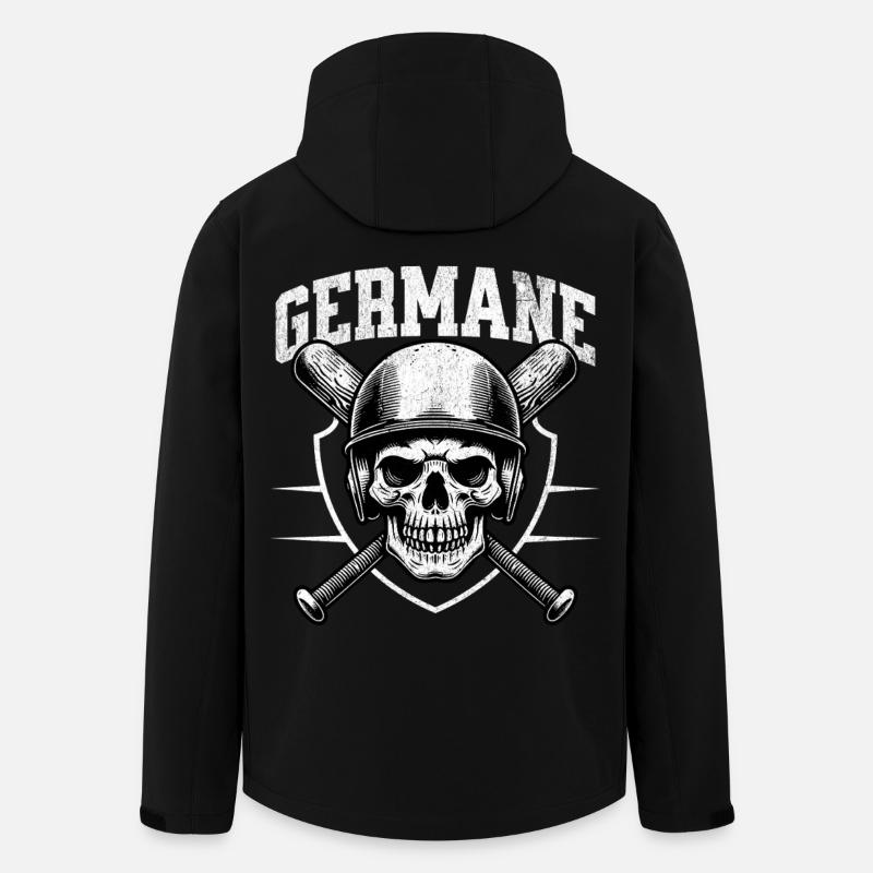 Schädel Krieger Helm Batten Germane - Recycelte Männer Softshell-Jacke von Stanley/Stella - Schwarz