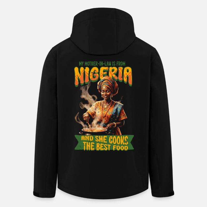 Nigerianische Schwiegermutter Nigeria - Recycelte Männer Softshell-Jacke von Stanley/Stella - Schwarz