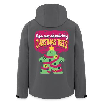 Weihnachtsbaum Züchter Ask Me Christmas Trees - Recycelte Männer Softshell-Jacke von Stanley/Stella - Schwarz - Hinten - AI Model Male 185 light (185cm)