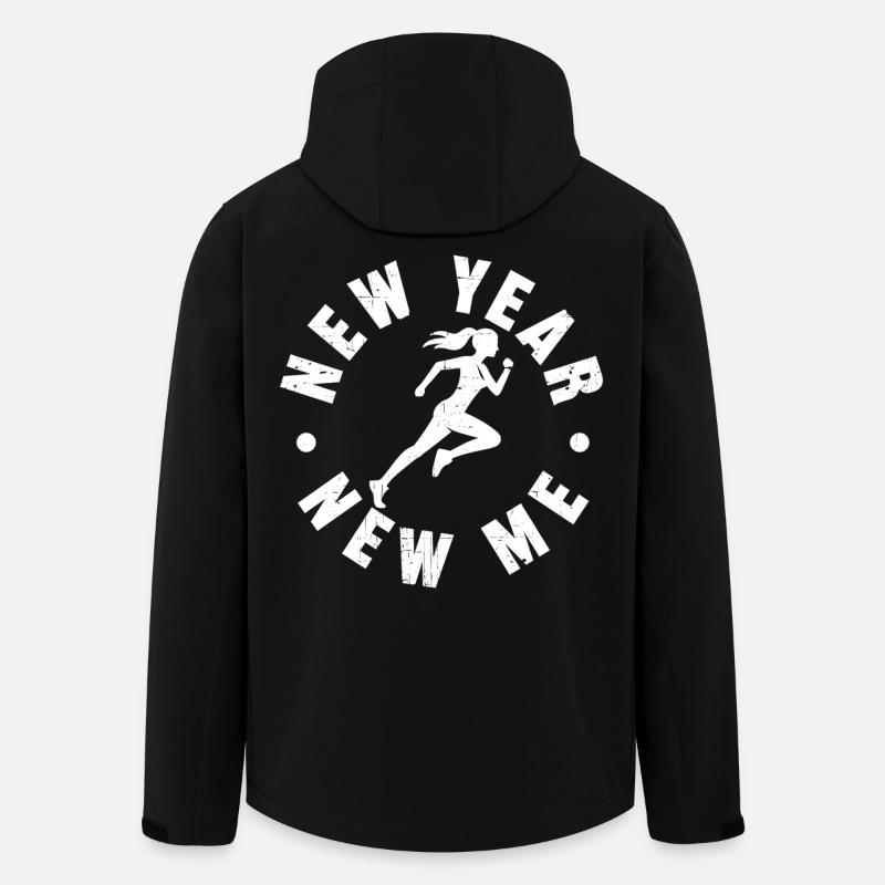 Nouvel An, Nouveau Moi - Veste softshell homme en polyester recyclé Stanley/Stella - noir