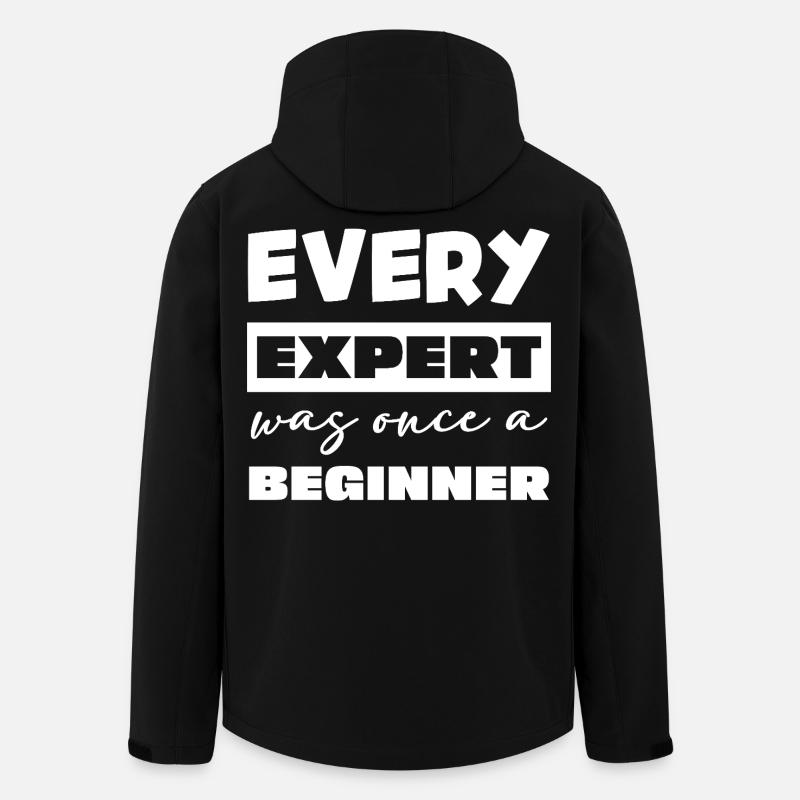 Jeder Experte war einst Anfänger - Recycelte Männer Softshell-Jacke von Stanley/Stella - Schwarz