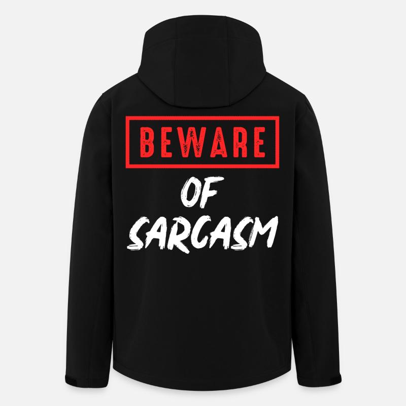 Attention au sarcasme - Veste softshell homme en polyester recyclé Stanley/Stella - noir