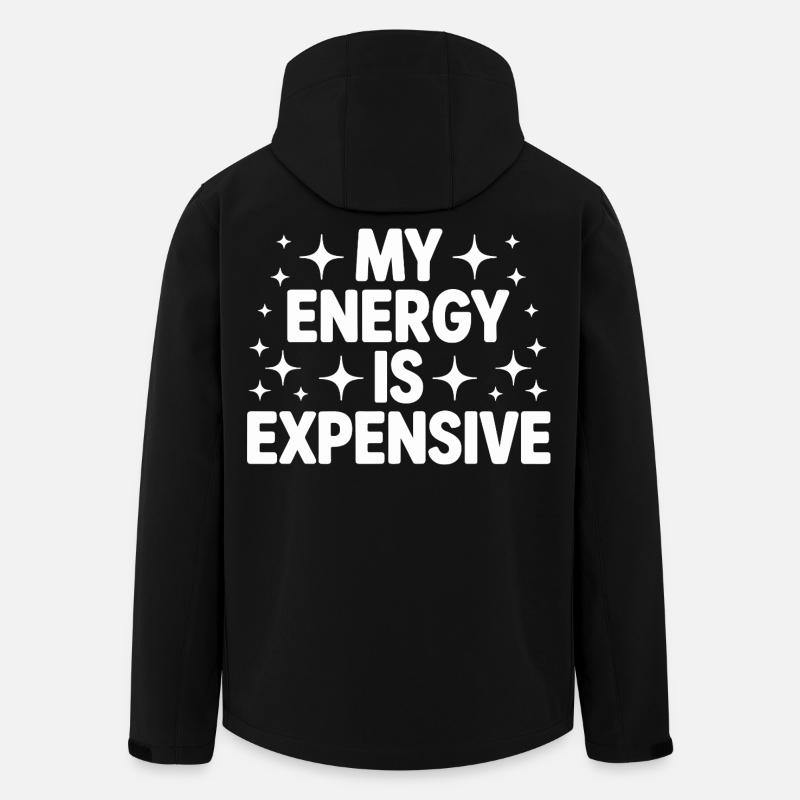 Mon énergie est chère - Veste softshell homme en polyester recyclé Stanley/Stella - noir