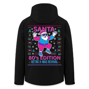 Noël laid -80s Santa Claus Edition - Veste softshell homme en polyester recyclé Stanley/Stella - noir - Dos - AI Model Male 185 light (185cm)