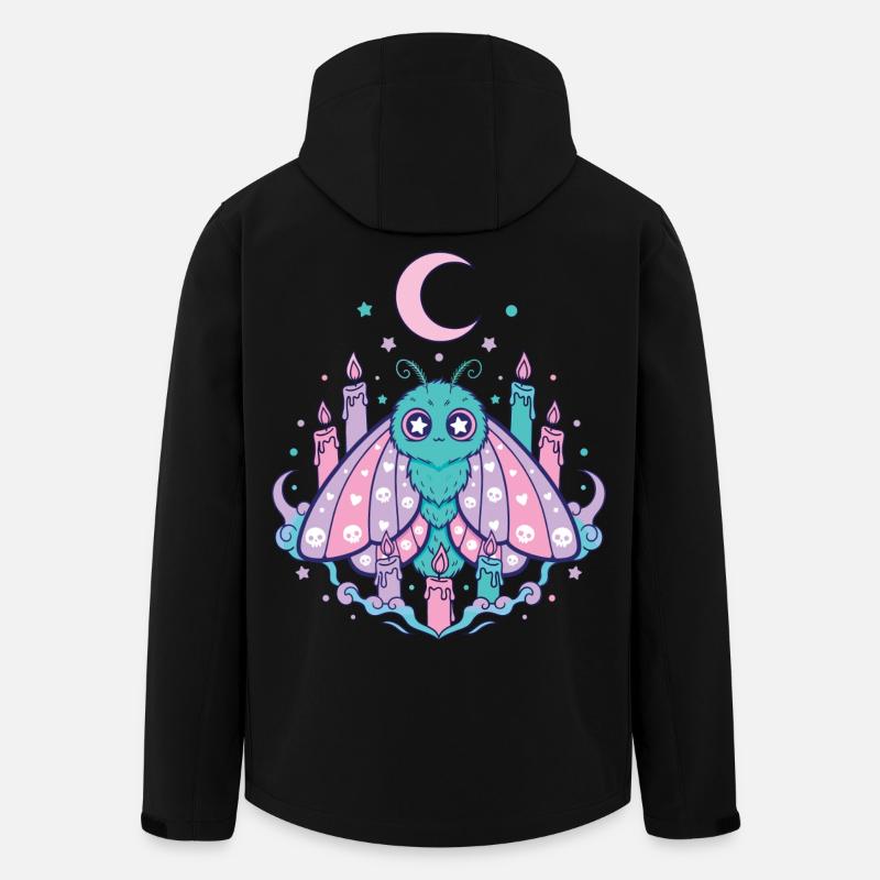 Pastel Kawaii Gothic Moth - Men’s Recycled Softshell Jacket by Stanley/Stella - black