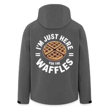 Waffelliebe Lustiges Waffel Design - Recycelte Männer Softshell-Jacke von Stanley/Stella - Schwarz - Hinten - AI Model Male 185 light (185cm)